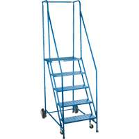 CSA-Certified Rolling Step Ladder, 5 Steps, 22" Step Width, 46" Platform Height, Steel NTL Industrial
