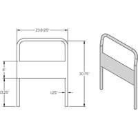 24" Chrome Handle for Platform Truck NTL Industrial