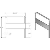 30" Chrome Handle for Platform Truck NTL Industrial