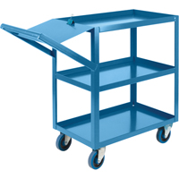Order Picking Carts, 36" H x 18" W x 46" D, 3 Shelves, 1200 lbs. Capacity MB442 | NTL Industrial