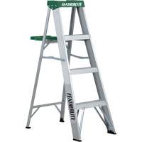 Commercial Duty Stepladders (2400 Series), 4', Aluminum, 225 lbs. Capacity, Type 2 NTL Industrial