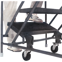 Slope Rolling Ladder, 9 Steps, Anti-Skid, 50° Incline, 90" High NTL Industrial