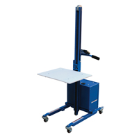 Quick Lift Platform Stacker, Electric Operated, 175 lbs. Capacity, 57" Max Lift NTL Industrial