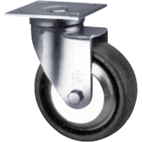 Roulette robuste, Pivotant, 4" (101,6 mm), N&eacute;opr&egrave;ne, 500 lb (227 kg) NTL Industrial