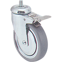 Roulette zingu&eacute;e, Pivotant avec frein, Diam&egrave;tre 3" (76 mm), Capacit&eacute; 150 lb (68 kg) NTL Industrial