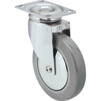 Roulette, Pivotant, 3" (76 mm), Caoutchouc, 125 lb (57 kg) NTL Industrial