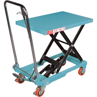 Heavy-Duty Hydraulic Scissor Lift Table, 27-1/2" L x 17-3/4" W, Steel, 330 lbs. Capacity NTL Industrial