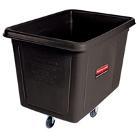 Cube Truck, Black Recycled Plastic, 38" L x 26" W x 28" H, 8 cu. Ft Volume, 300 lbs. Capacity NTL Industrial