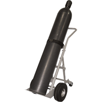 Four-Wheel Cylinder Hand Trucks, Pneumatic Wheels, 10" W x 8" L Base, 1000 lbs. NTL Industrial