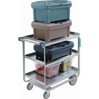 Heavy-Duty U Frame Carts, 3 Tiers, 19" W x 34-1/2" H x 33" D, 700 lbs. Capacity NTL Industrial