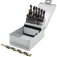 Jeu de forets &agrave; queue r&eacute;duite de premi&egrave;re qualit&eacute; JET-KUT B & G BG29RS, 29 morceaux, Acier rapide NTL Industrial