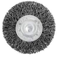Brosse radiale &agrave; fils cr&ecirc;p&eacute;s mont&eacute; sur mandrin 105-2, 2", Fils ,02" NTL Industrial