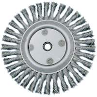 Meule &agrave; fils nou&eacute;s torsad&eacute;s, Dia. 6", Fils 0,02", Arbre 5/8"-1/2, Acier NTL Industrial