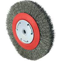 Brosse &agrave; fils cr&ecirc;p&eacute;s 101F-2M, 6" dia., Fils 0,014", Arbre 1/2" - 2" NTL Industrial