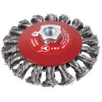 Brosse conique &agrave; fils torsad&eacute;s BK520T, Dia. 5", Arbre 5/8-11 NTL Industrial