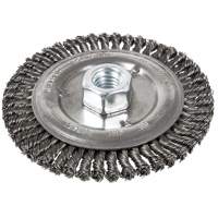 Brosse pour cordon de soudure, Dia. 5", Fils 0,022", Arbre 5/8"-11, Acier NTL Industrial