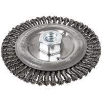 Brosse pour cordon de soudure, Dia. 6", Fils 0,022", Arbre 5/8"-11, Acier NTL Industrial