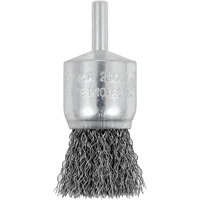 Brosse coupelle sertie mont&eacute;e sur tige, 1", Fils 0,012", Tige 1/4" NTL Industrial