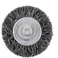 Brosse radiale &agrave; fils cr&ecirc;p&eacute;s mont&eacute; sur mandrin 126, 1-1/2", Fils 0,02", Tige 1/4" NTL Industrial