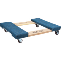 Carpeted Ends Hardwood Dolly, Wood Frame, 18" W x 24" L, 900 lbs. Capacity NTL Industrial