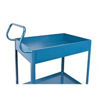 Deep Lipped Service Cart, 2 Tiers, 24" W x 47" H x 36" D, 1200 lbs. Capacity NTL Industrial