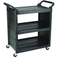 Chariot de service avec panneaux d'extr&eacute;mit&eacute;s, 3 tiers, 18-5/8" x 36-5/8" x 33-5/8", Capacit&eacute; 150 lb NTL Industrial