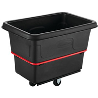 Heavy-Duty Utility Truck, Black Recycled Plastic, 26"/38-3/8" L x 26"/38-2/5" W x 28-1/4"/28-3-10" H, 8 cu. Ft. Volume, 700 lbs. Capacity NTL Industrial