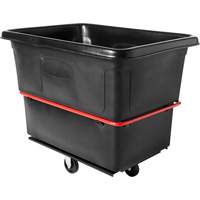 Heavy-Duty Utility Cube Truck, Black Recycled Plastic, 48-1/4" L x 34-1/8" W x 37-7/8" H, 20 cu. ft. Volume, 1200 lbs. Capacity NTL Industrial