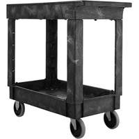 Flat Handle Utility Cart, 2 Tiers, 34" x 31-1/4" x 16", 500 lbs. Capacity NTL Industrial