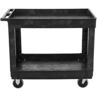 Flat Handle Utility Cart, 2 Tiers, 40" x 32-1/4" x 24", 500 lbs. Capacity NTL Industrial