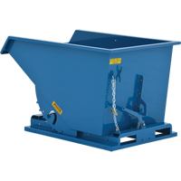 Self-Dumping Hopper, Steel, 3/4 cu.yd., Blue MN954 | NTL Industrial