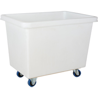 Tapered Wall Box Truck, White Polyethylene, 39" L x 27" W x 31" H, 12 cu. ft. Volume, 600 lbs. Capacity NTL Industrial