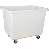 Tapered Wall Box Truck, White Polyethylene, 43" L x 30" W x 34" H, 16 cu. ft. Volume, 600 lbs. Capacity NTL Industrial