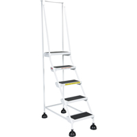 &eacute;chelles Stop-Step pour travaux l&eacute;gers, 5 marches, Largeur de la marche 16", Hauteur de la plateforme 47-11/16", Acier NTL Industrial