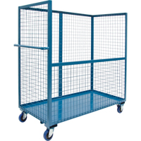 Wire Mesh Stock Truck, Steel, 24" x 55" x 36", 1200 lbs. Capacity NTL Industrial