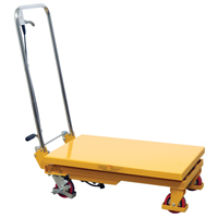 Hydraulic Scissor Lift Table, 17.75" L x 27.5" W/27-1/2" L x 17-3/4" W, Steel, 330 lbs. Capacity NTL Industrial