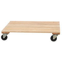 Solid Platform Wood Dolly, Rubber Wheels, 1200 lbs. Capacity, 18" W x 30" D x 7" H MO202 | NTL Industrial
