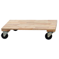 Solid Platform Wood Dolly, Rubber Wheels, 1200 lbs. Capacity, 24" W x 36" D x 7" H MO203 | NTL Industrial