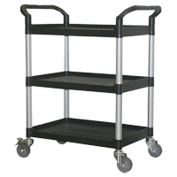 Utility Cart, 3 Tiers, 33-1/2" x 39-3/8" x 19", 300 lbs Capacity NTL Industrial