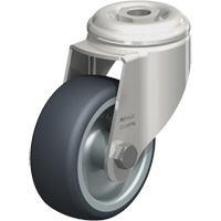 Roulette en &eacute;lastom&egrave;re thermoplastique acier inoxydable, Pivotant, Diam&egrave;tre 3-1/8" (79,5 mm), Capacit&eacute; 220 lb (100 kg) NTL Industrial
