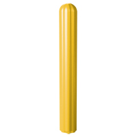 Ribbed Bollard Cover, 4" Dia. x 56" L, Yellow NTL Industrial