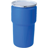 Nestable Polyethylene Drum, 14 US gal (11.7 imp. gal.), Open Top, Blue MO768 | NTL Industrial