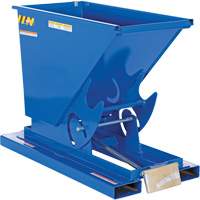 Conteneur autobasculeur, Acier, 1/3 vg³, Bleu NTL Industrial