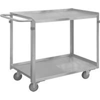 Industrial Grade Shelf Cart, 2 Tiers, 16-3/4" W x 34" H x 36-7/16" D, 600 lbs. Capacity MO985 | NTL Industrial