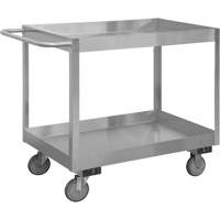 Industrial Grade Shelf Cart, 2 Tiers, 18-1/8" W x 35" H x 36" D, 1200 lbs. Capacity MO992 | NTL Industrial
