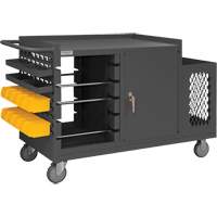 Mobile Wire Spool and Maintenance Cart, Steel, 5 Rod, 54-1/16" W x 35" H x 24" D, 1200 lbs. Capacity MO996 | NTL Industrial
