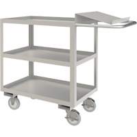 Industrial Grade Order Picking Cart, 39" H x 18-1/8" W x 45" D, 3 Shelves, 1200 lbs. Capacity MP003 | NTL Industrial