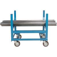Pipe & Bar Cradle Truck, 24" L x 24" W x 34" H, 2500 lbs. Capacity, Polyurethane Wheels NTL Industrial