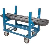 Pipe & Bar Cradle Truck, 24" L x 24" W x 34" H, 2500 lbs. Capacity, Polyurethane Wheels NTL Industrial