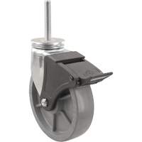 Emaxx Envirothane Caster, Swivel with Brake, 4" (101.6 mm) Dia., 1000 lbs. (453.6 kg.) Capacity NTL Industrial